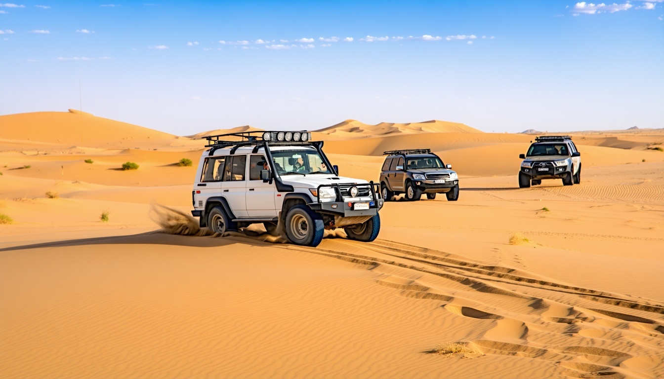Desert safari adventure with 4x4 vehicles